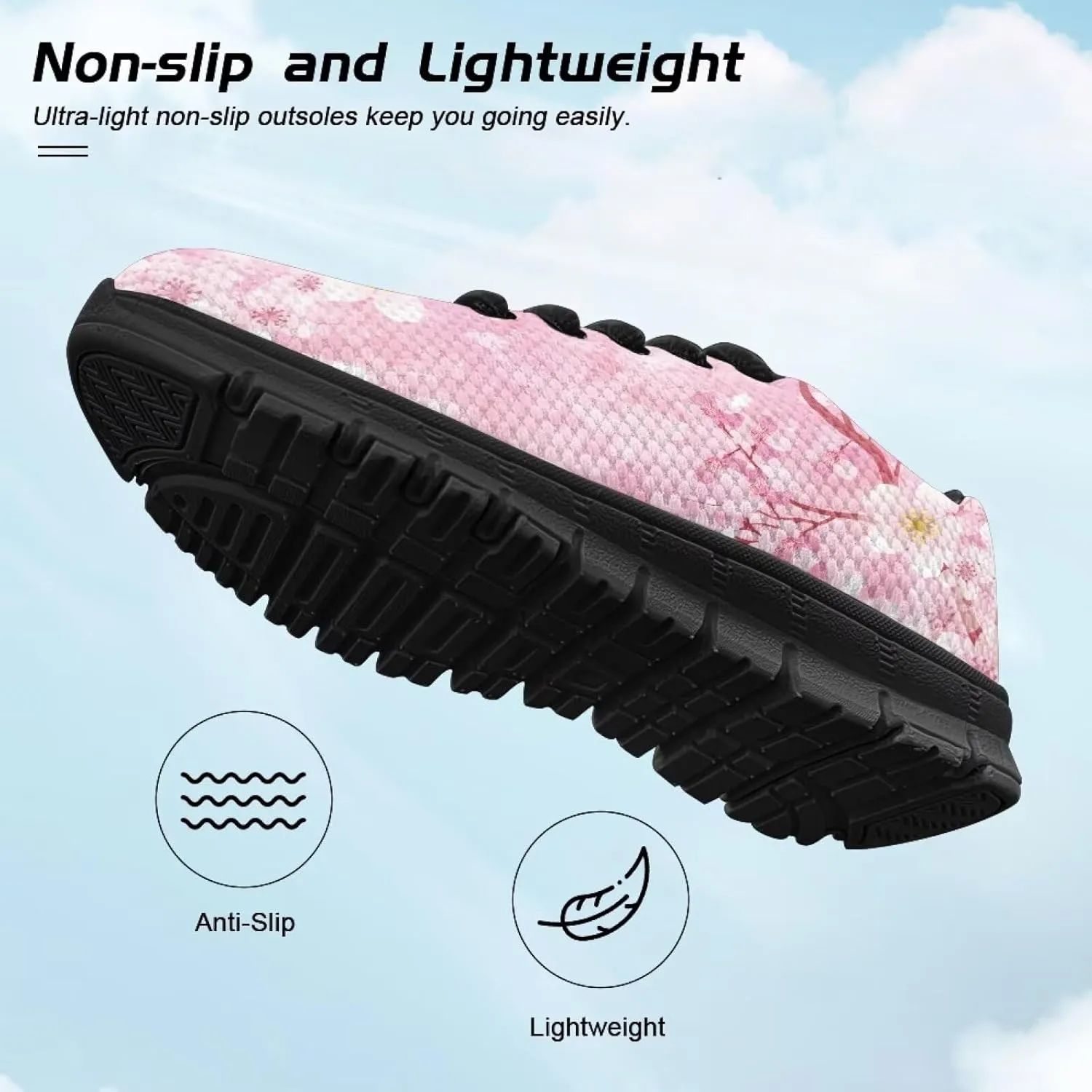 Girls Running Shoes Lightweight Athletic Sports Shoes Kids Non-Slip Lace-up Sneakers Breathable for Tennis Walking