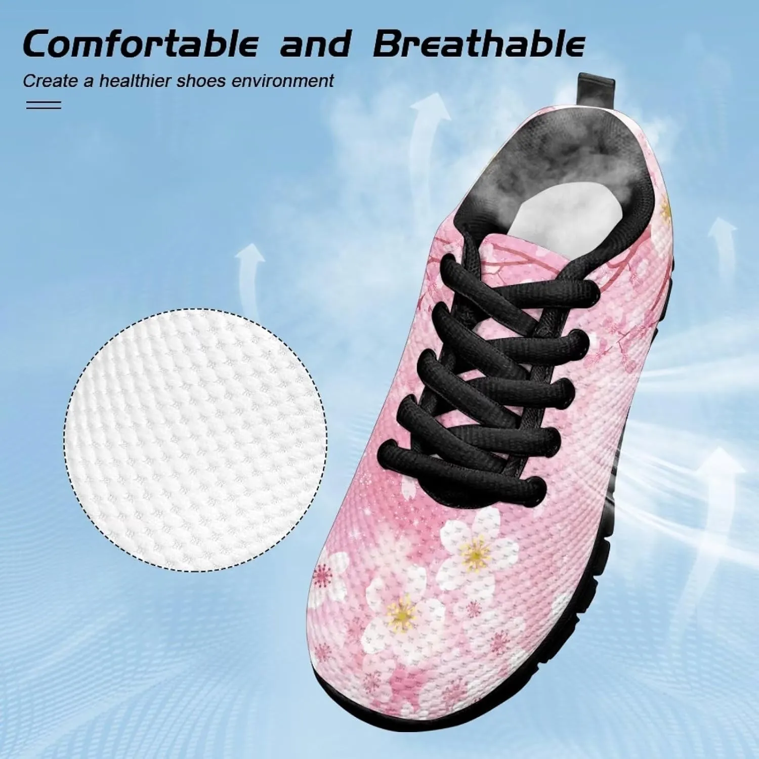 Girls Running Shoes Lightweight Athletic Sports Shoes Kids Non-Slip Lace-up Sneakers Breathable for Tennis Walking