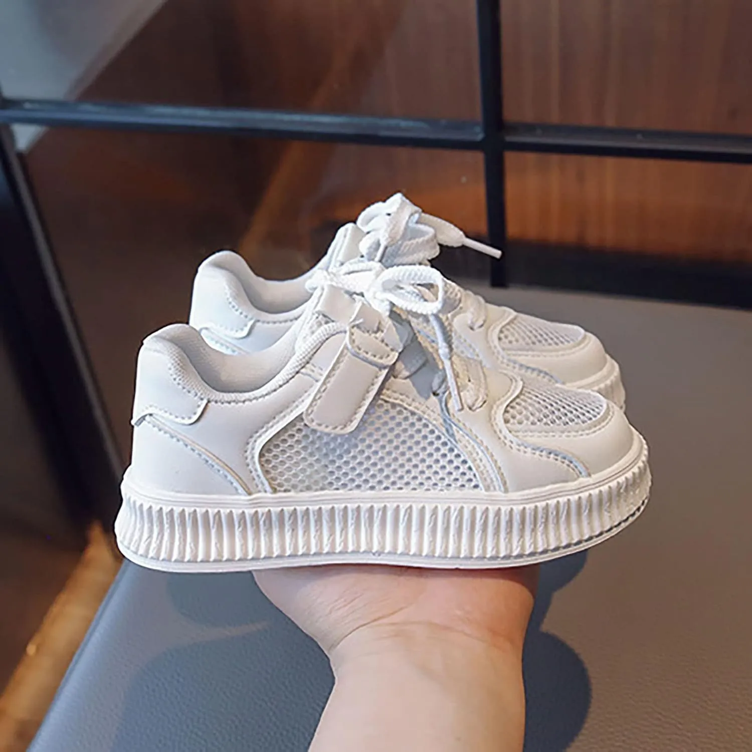 Girls' Shoes Cookie Sneakers Mesh Shoes Casual Children's Shoes Breathable Board Shoes for Toddler Toddler School Shoes