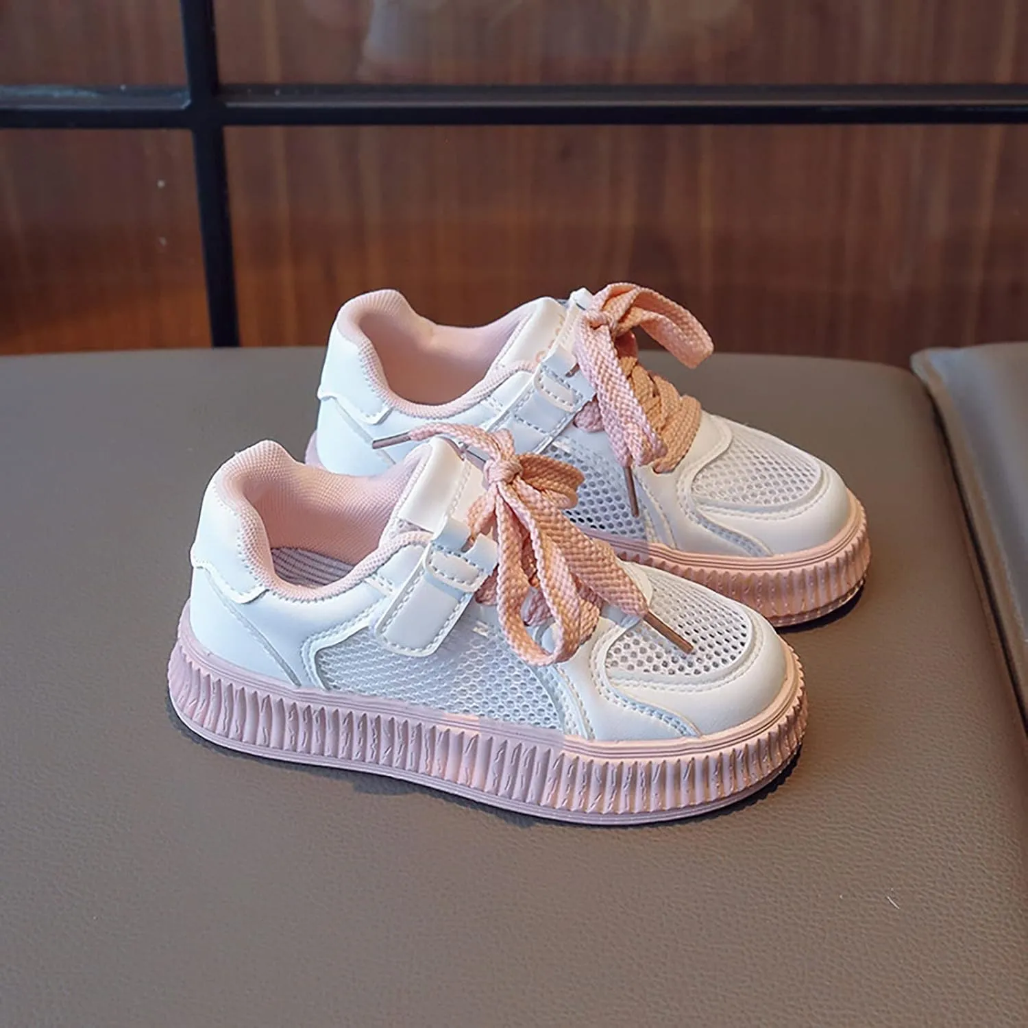 Girls' Shoes Cookie Sneakers Mesh Shoes Casual Children's Shoes Breathable Board Shoes for Toddler Toddler School Shoes