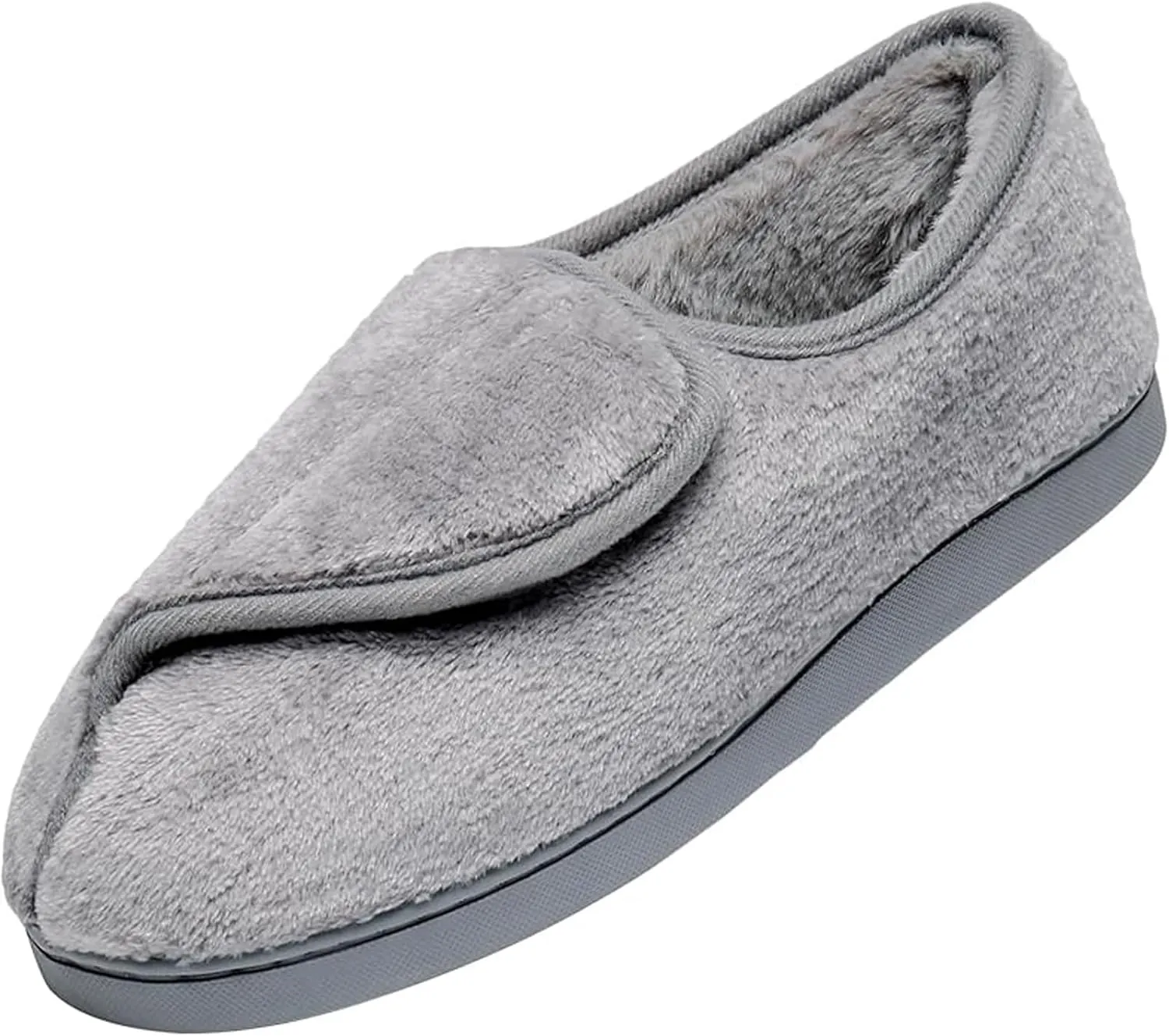 Git-up Women Soft wide Slippers Memory Foam Closed Toed Diabetic Arthritis Edema House Slippers
