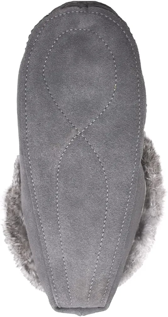 Hohokam Mukluks Women's Moccasin handmade Soft Sole Fleece Lined Rabbit Fur Trim shoes
