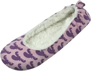 Home Slipper Women's Ballerina Plush Soft Sole Indoor House Ballet Slippers