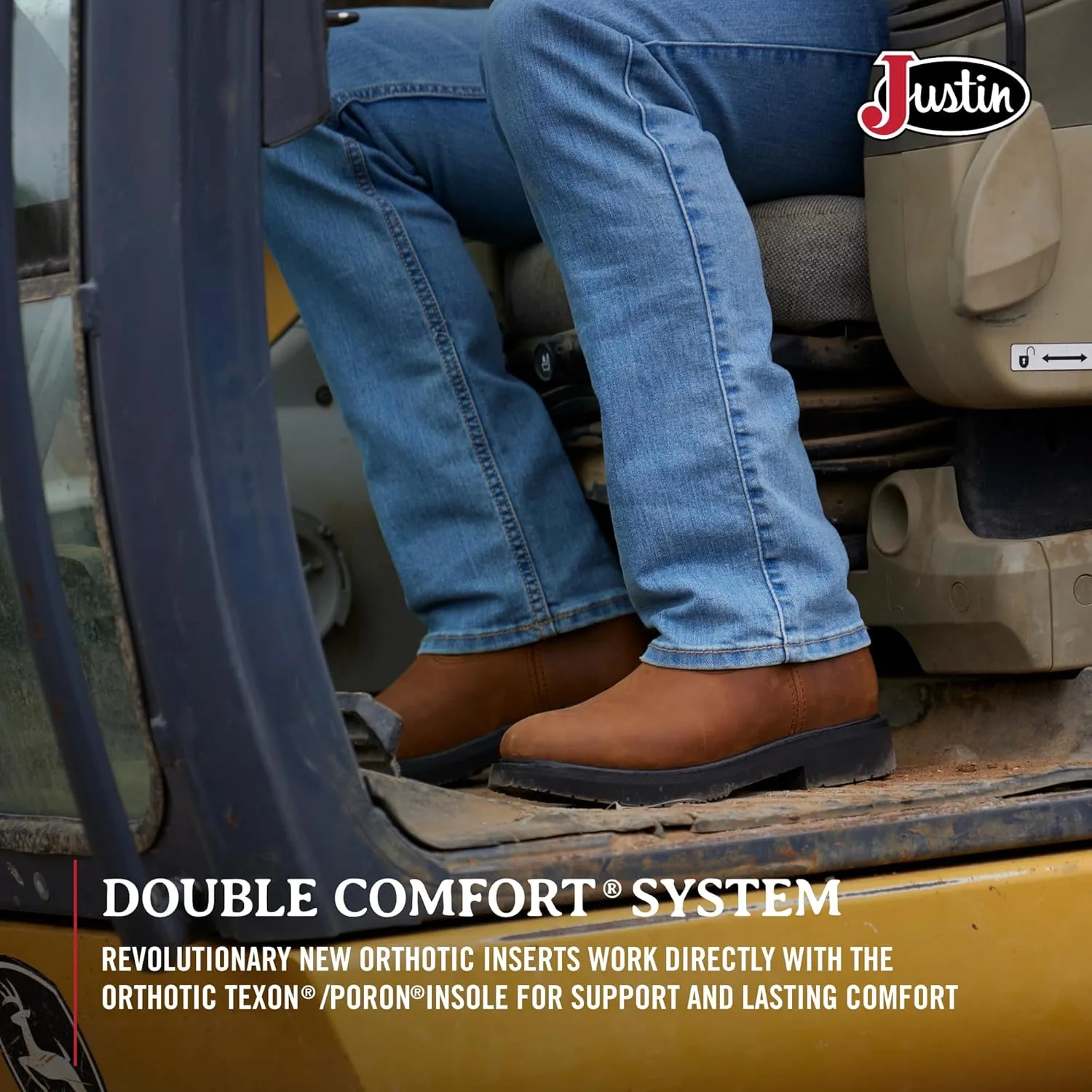Justin Conductor 10" Work Boots for Men - Round Toe Premium Full-Grain Leather Uppers with Non Slip Traction Outsole, EH-Rated