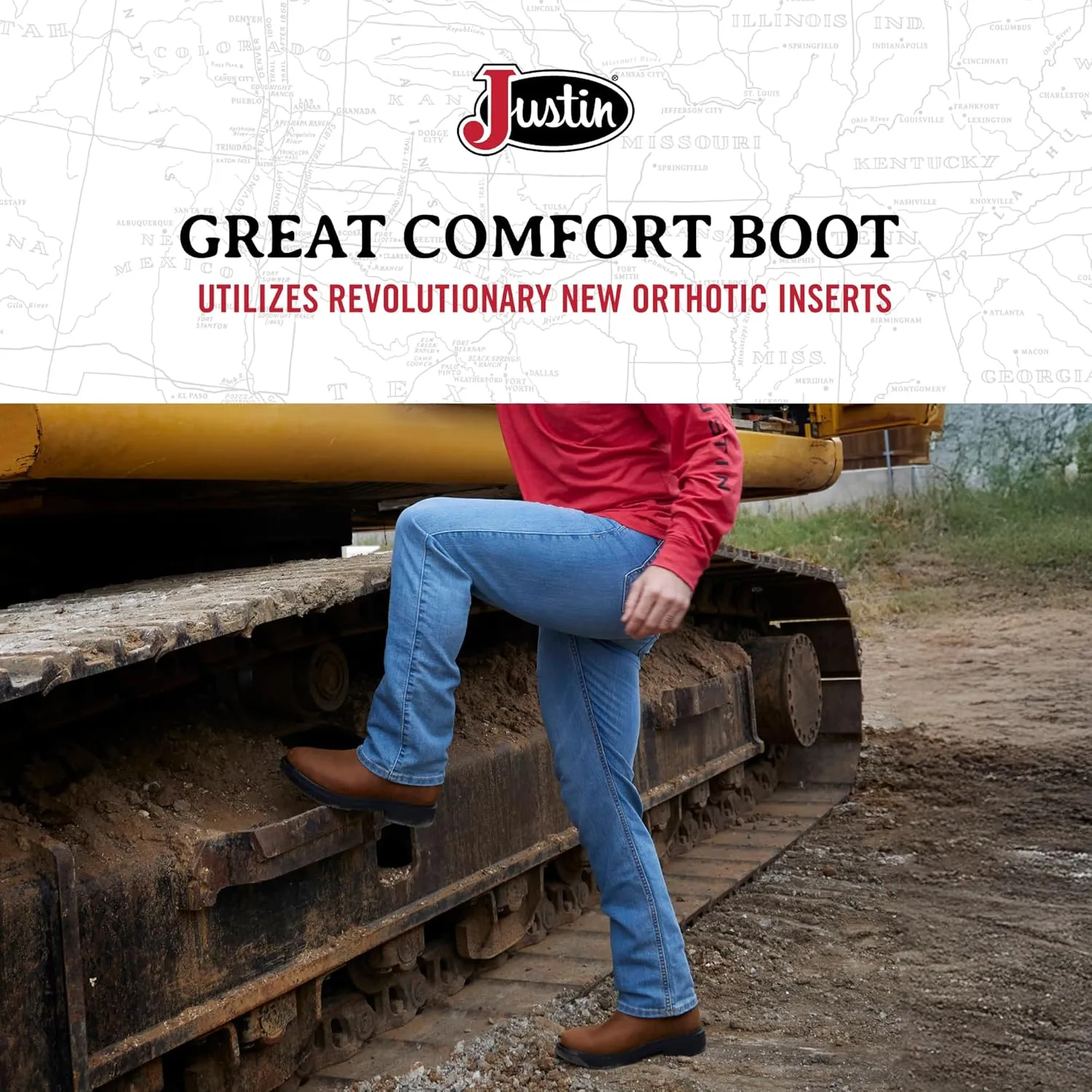 Justin Conductor 10" Work Boots for Men - Round Toe Premium Full-Grain Leather Uppers with Non Slip Traction Outsole, EH-Rated