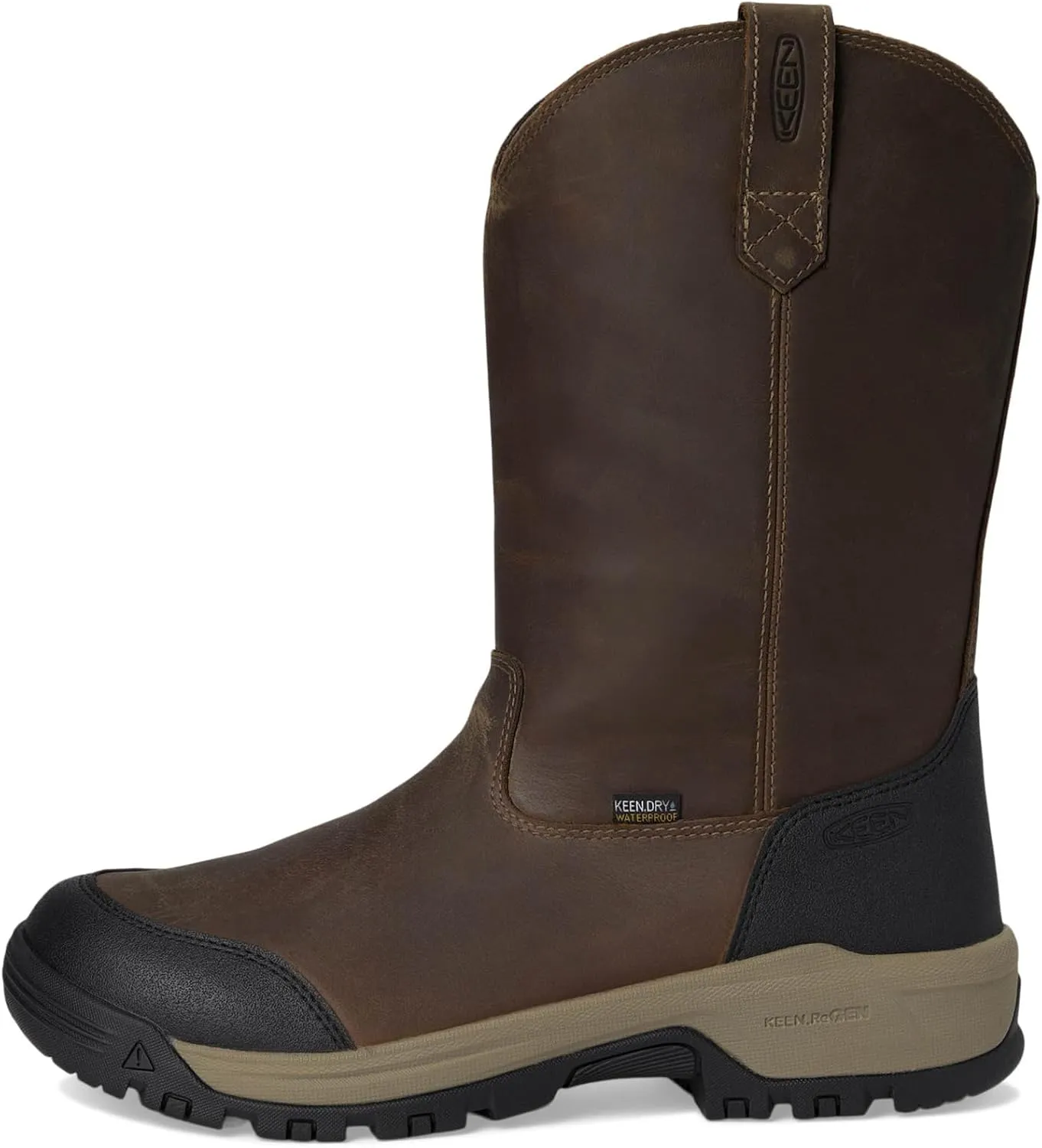 KEEN Utility Men's Evanston Soft Toe Waterproof Leather Durable Construction Pull on Work Boots