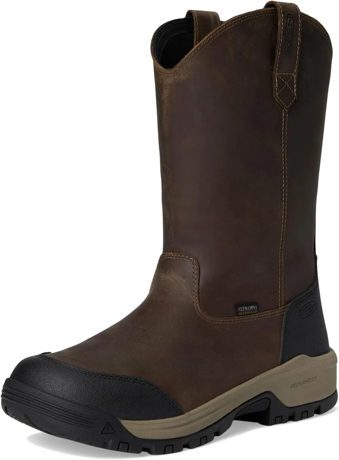KEEN Utility Men's Evanston Soft Toe Waterproof Leather Durable Construction Pull on Work Boots