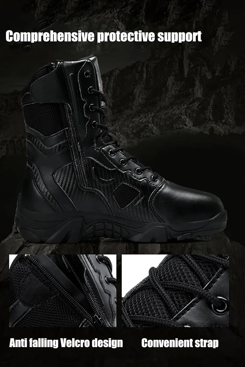 Kervaky Men's tactical boots combat military boots work boots durable boots hiking boots lightweight desert boots
