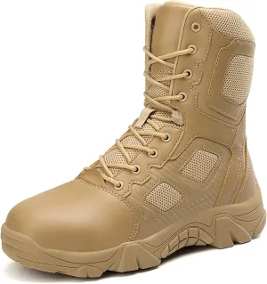 Kervaky Men's tactical boots combat military boots work boots durable boots hiking boots lightweight desert boots