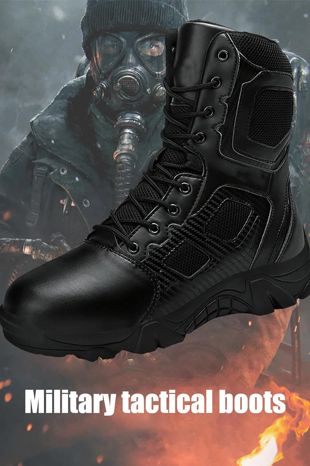 Kervaky Men's tactical boots combat military boots work boots durable boots hiking boots lightweight desert boots
