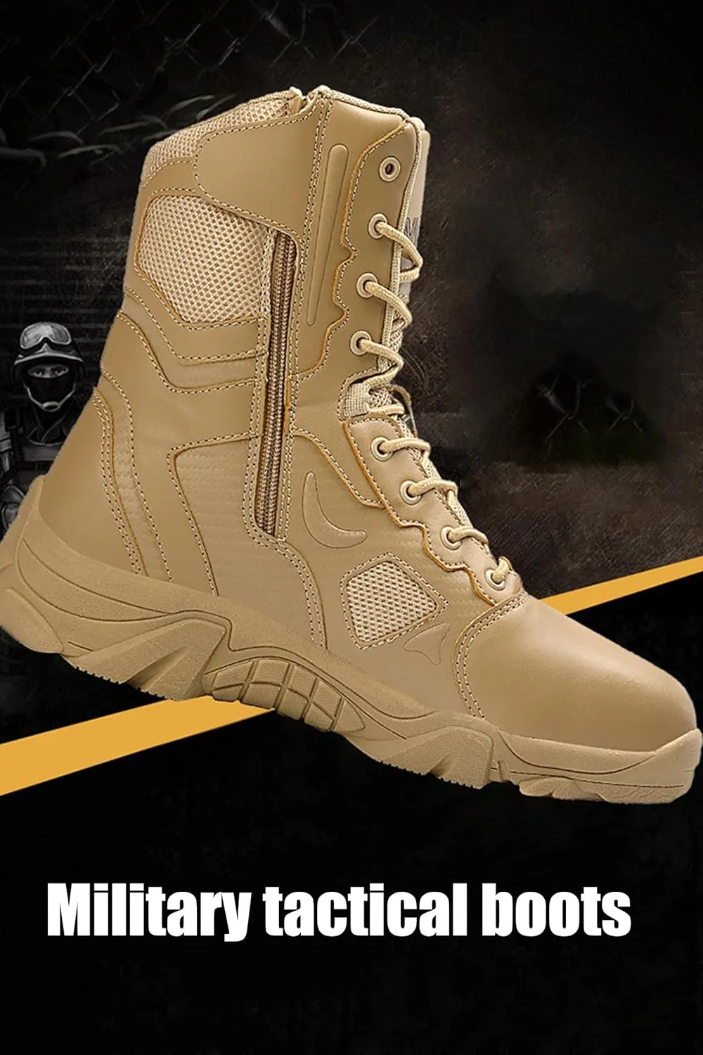 Kervaky Men's tactical boots combat military boots work boots durable boots hiking boots lightweight desert boots