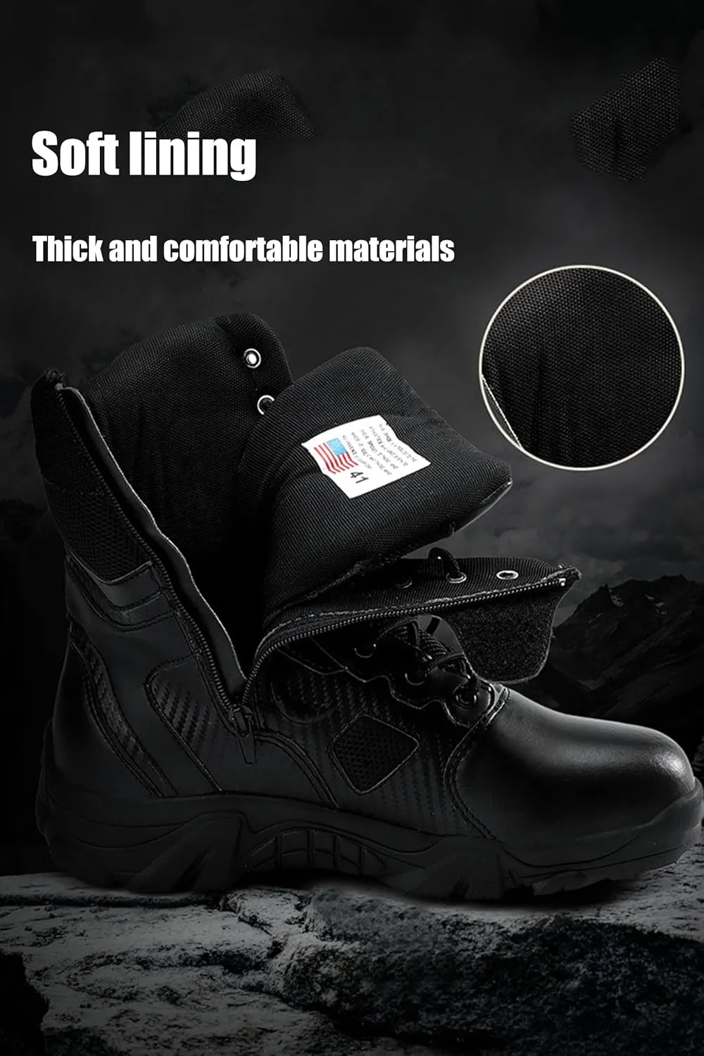 Kervaky Men's tactical boots combat military boots work boots durable boots hiking boots lightweight desert boots