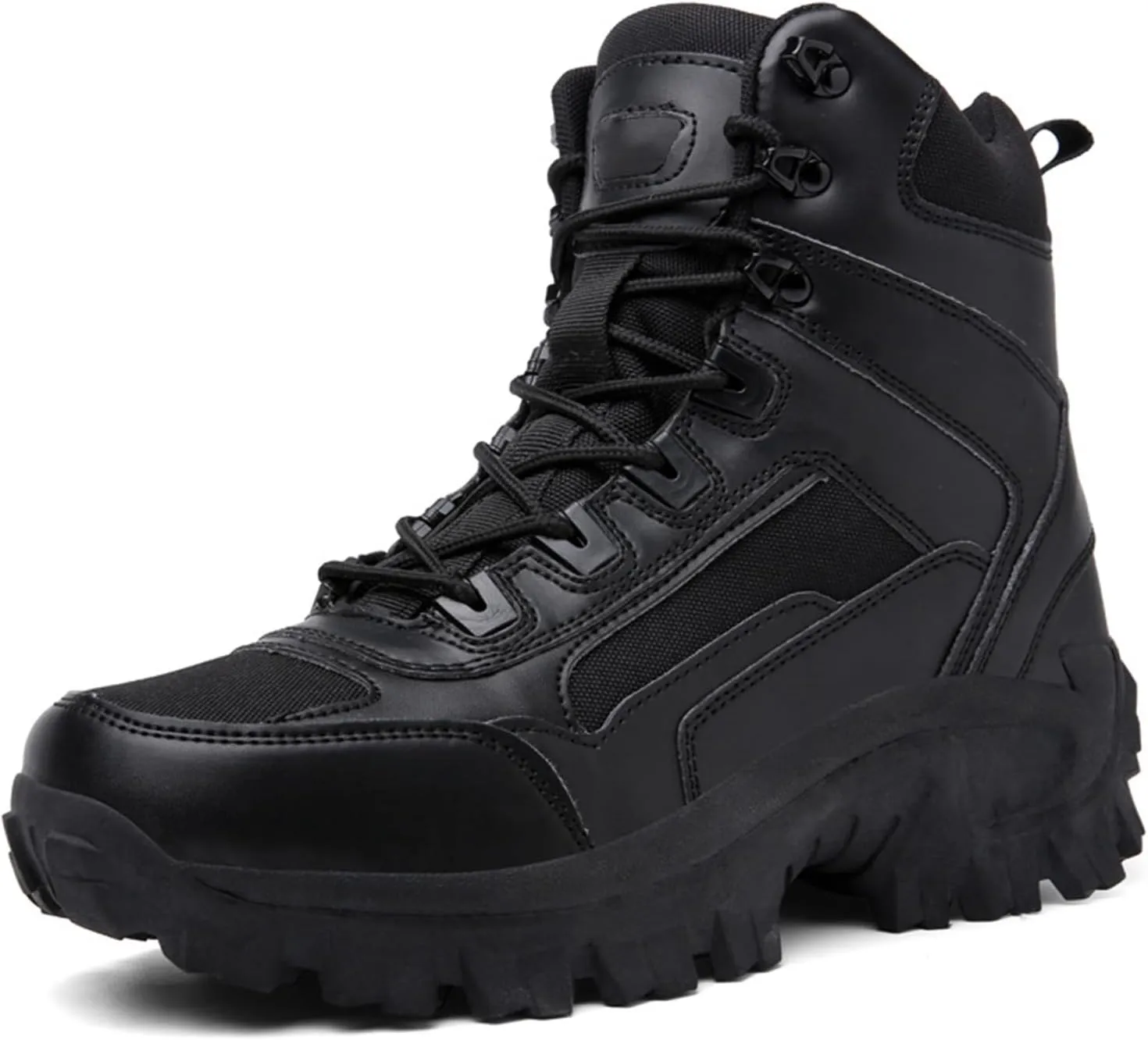 Kervaky Men's Tactical Military Boots - Outdoor Work and Hiking Combat Shoes, Lightweight and Durable