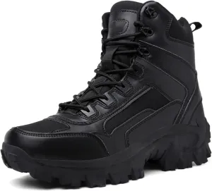Kervaky Men's Tactical Military Boots - Outdoor Work and Hiking Combat Shoes, Lightweight and Durable