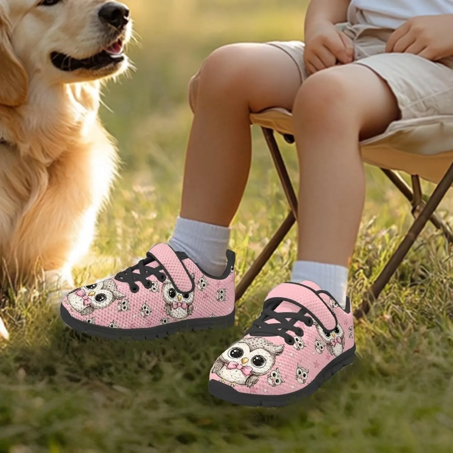 Kids Animals Shoes Comfortable Breathable Hook and Loops Strap Running Shoes for Litter Kids Daily Non-Slip Athletic Outdoor School Sport Sneaker for Big Kids US 11-15