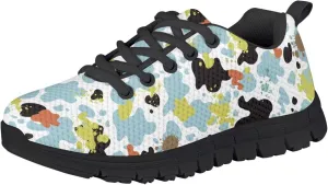 Kids Boy Girls Tennis Shoes Running Sports Shoe Non Slip Animal Textures Sneaker Breathable Mesh Casual Shoe US11-5