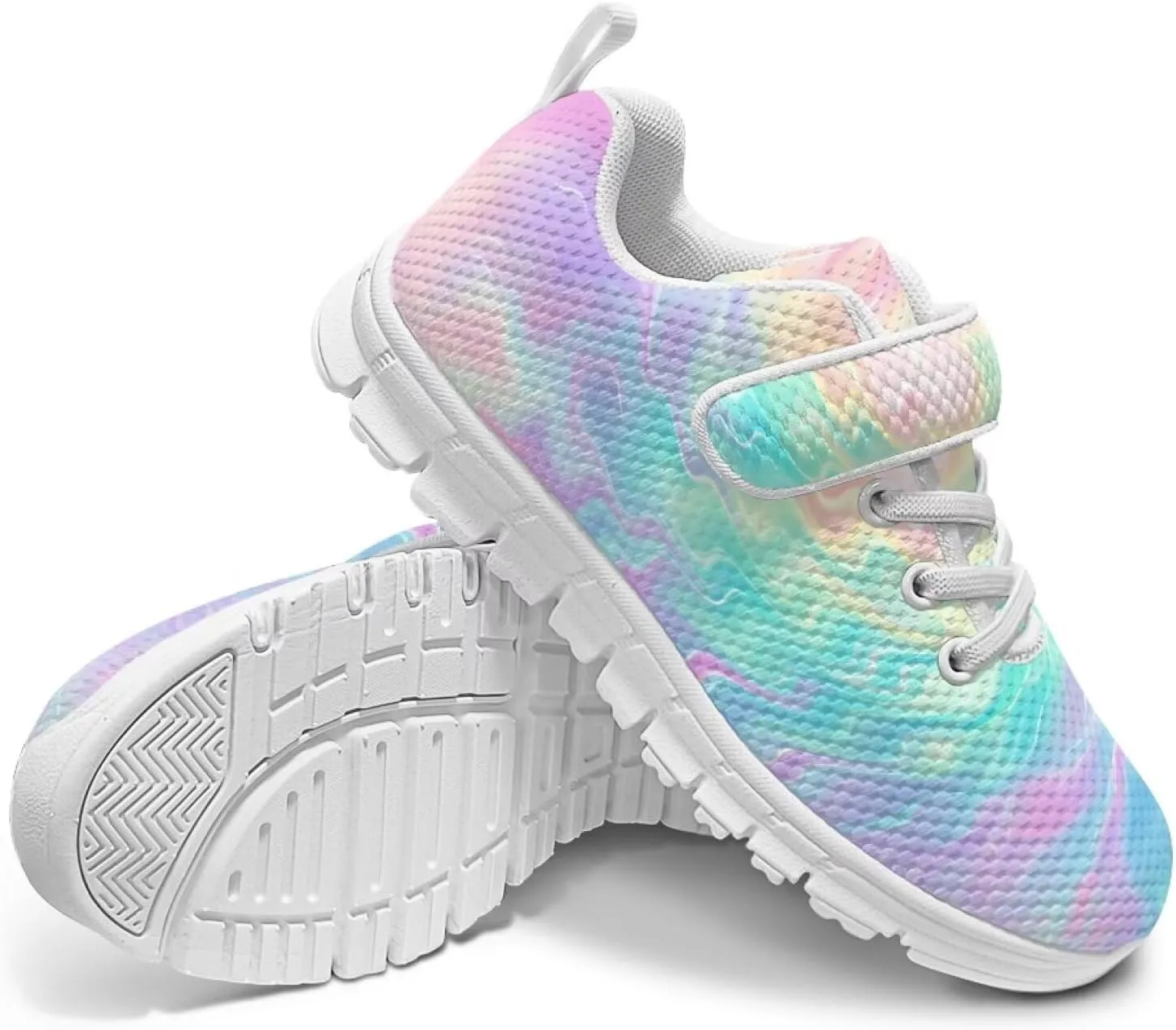Kids Shoes Comfortable Athletic Running Breathable Hook and Loops Shoes for Litter Kids Non-Slip School Sport Sneaker for Boys Girls US 11-15