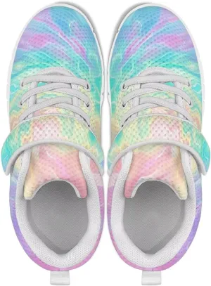 Kids Shoes Comfortable Athletic Running Breathable Hook and Loops Shoes for Litter Kids Non-Slip School Sport Sneaker for Boys Girls US 11-15