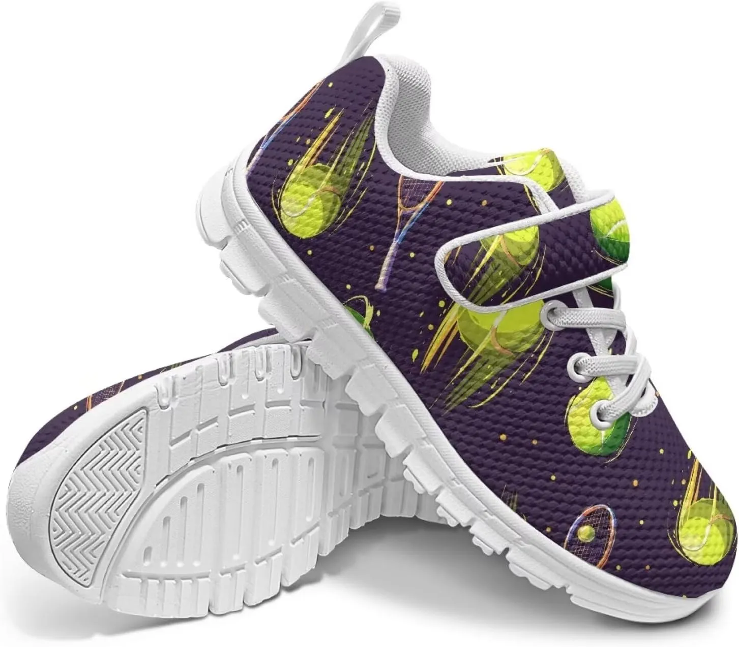 Kids Shoes Comfortable Athletic Running Breathable Hook and Loops Shoes for Litter Kids Non-Slip School Sport Sneaker for Boys Girls US 11-15