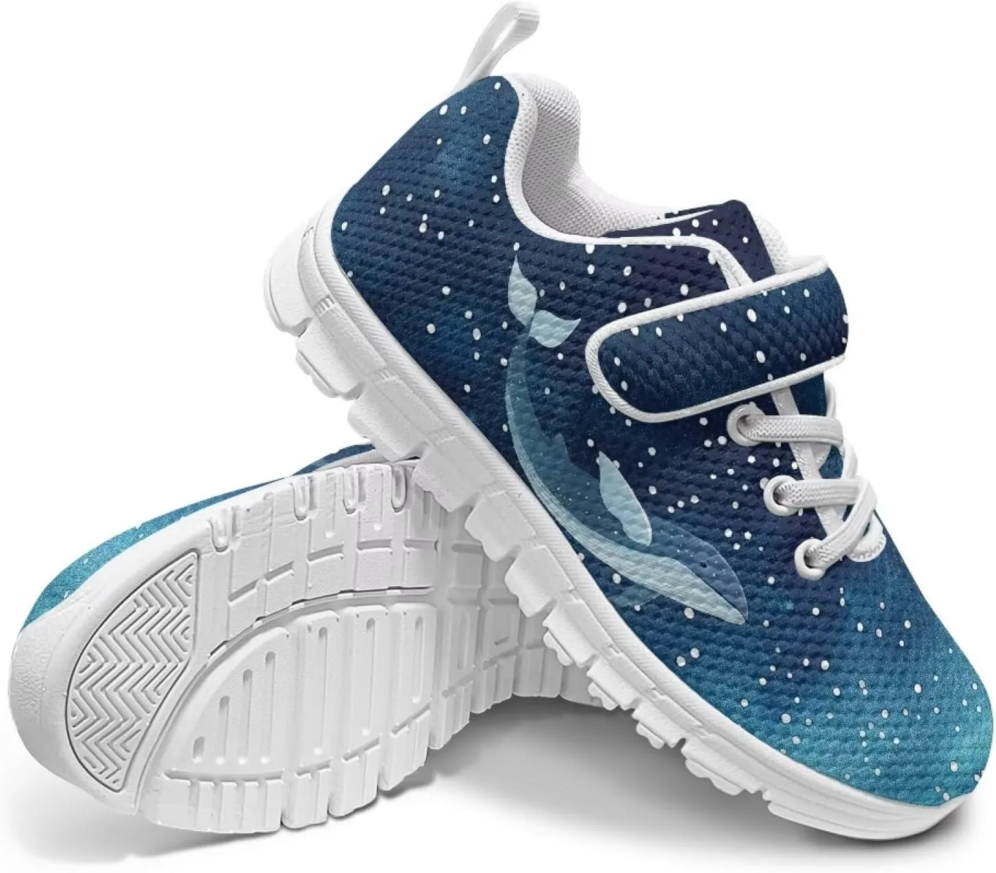 Kids Shoes Comfortable Breathable Hook and Loops Athletic Running Shoes for Litter Kids Non-Slip Lightweight School Sport Sneaker for Boys Girls US 11-15
