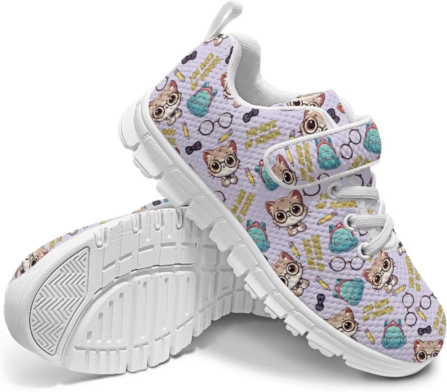 Kids Shoes Comfortable Breathable Hook and Loops Athletic Running Shoes for Litter Kids Non-Slip Lightweight School Sport Sneaker for Boys Girls US 11-15