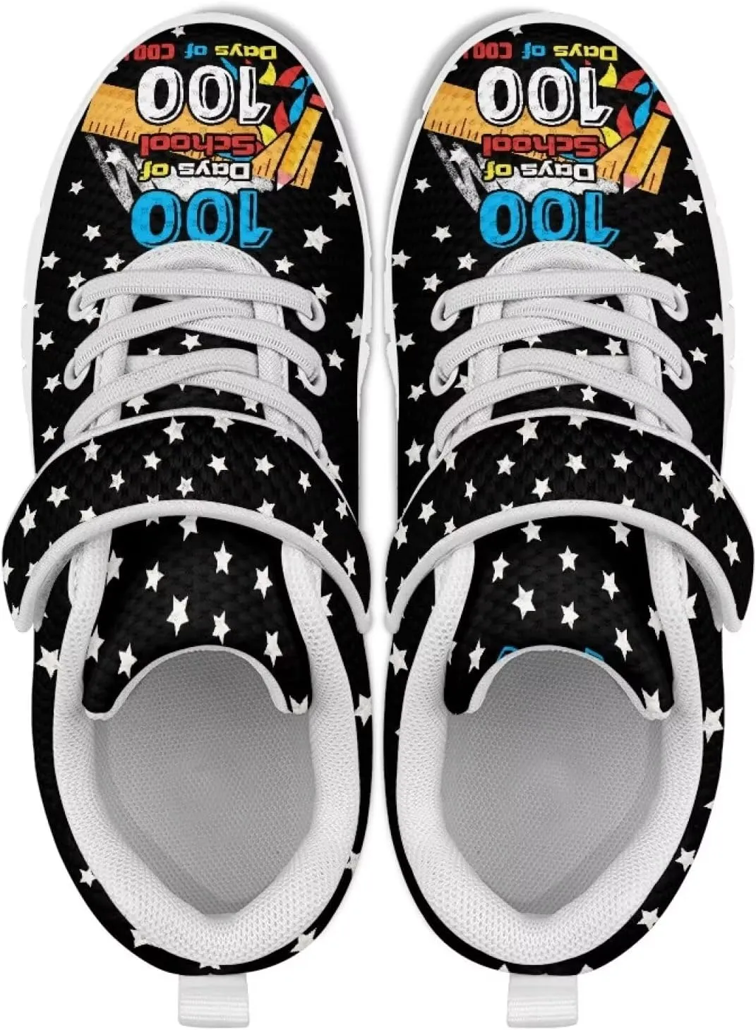 Kids Shoes Comfortable Breathable Hook and Loops Athletic Running Shoes for Litter Kids Non-Slip Lightweight School Sport Sneaker for Boys Girls US 11-15