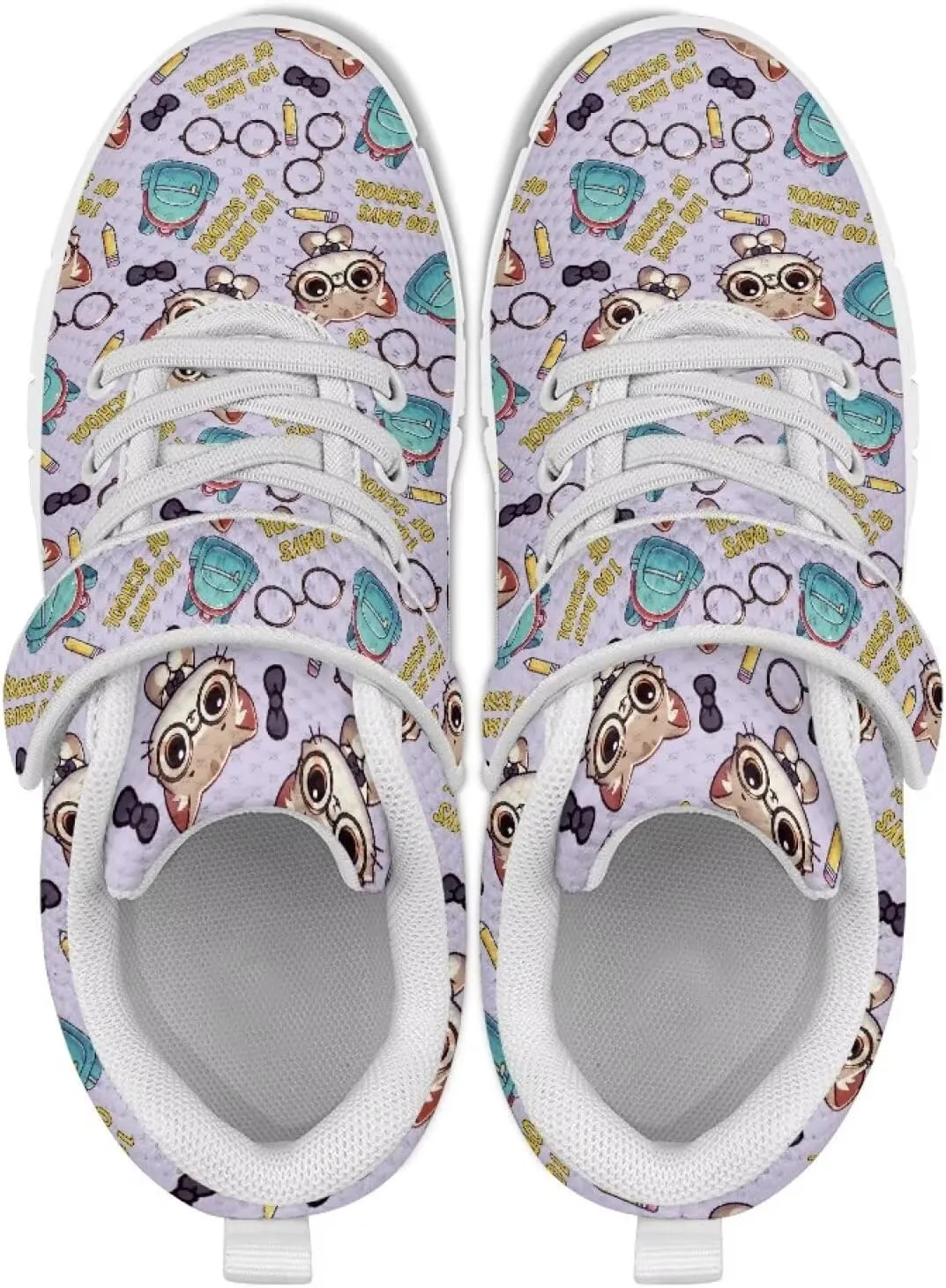 Kids Shoes Comfortable Breathable Hook and Loops Athletic Running Shoes for Litter Kids Non-Slip Lightweight School Sport Sneaker for Boys Girls US 11-15