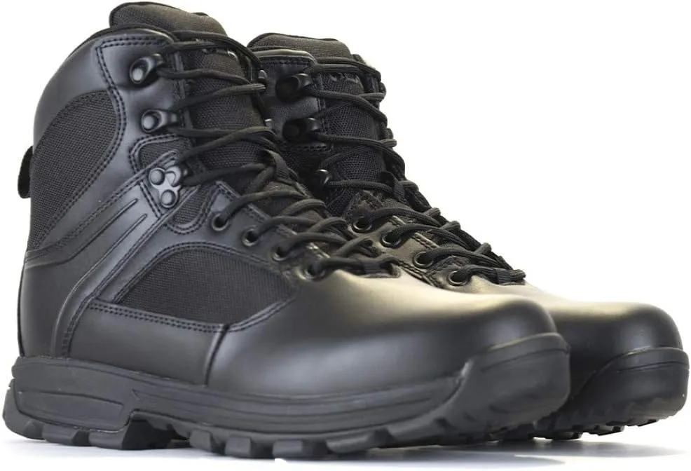 LAPG Men's Sector 6" Side-Zip Duty Boots, All-Day Wear Durable Tactical Work Boots for Men