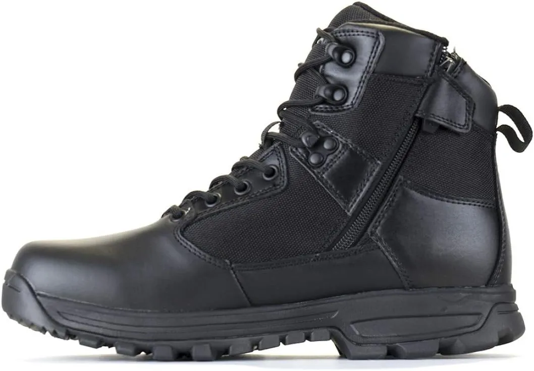 LAPG Men's Sector 6" Side-Zip Duty Boots, All-Day Wear Durable Tactical Work Boots for Men