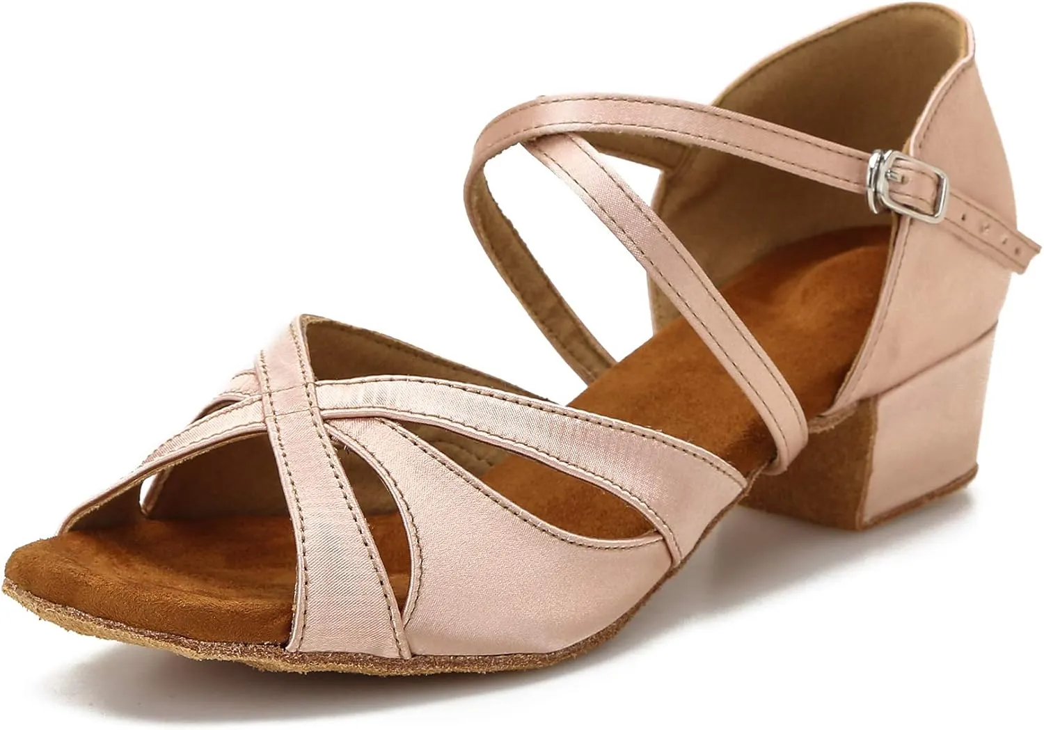 Low Heel Ballroom Dance Shoes Salsa Latin Dancing Shoes for Social Dancer Practice Dancing 1.5 Inch Heel