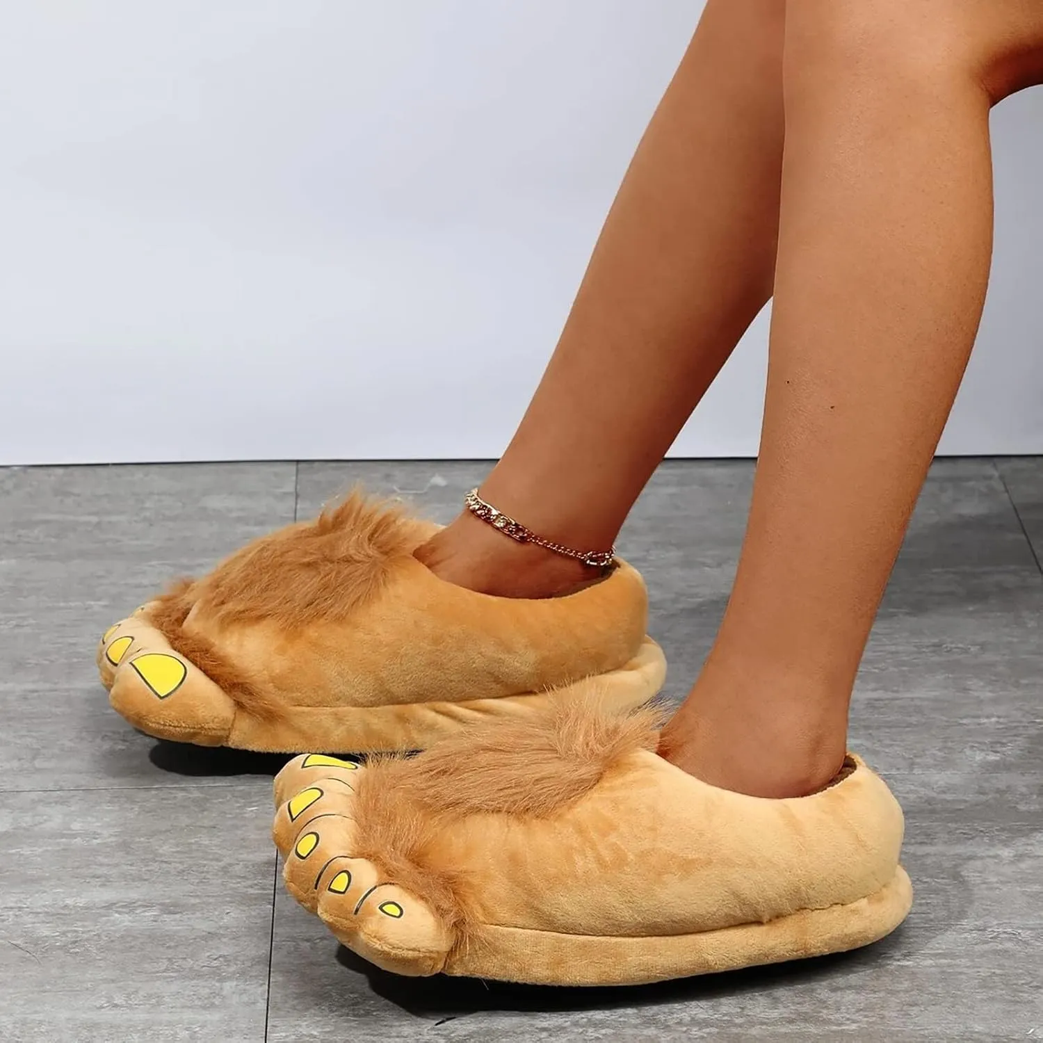 Memory Foam Slippers for Women, Cute Animal Cotton Flip Flop Cozy Memory Foam Slip-On Indoor House Shoes