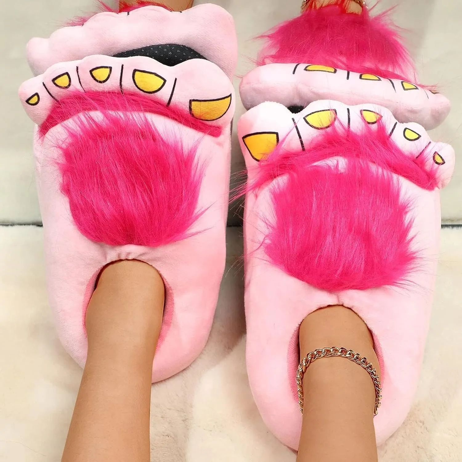 Memory Foam Slippers for Women, Cute Animal Cotton Flip Flop Cozy Memory Foam Slip-On Indoor House Shoes