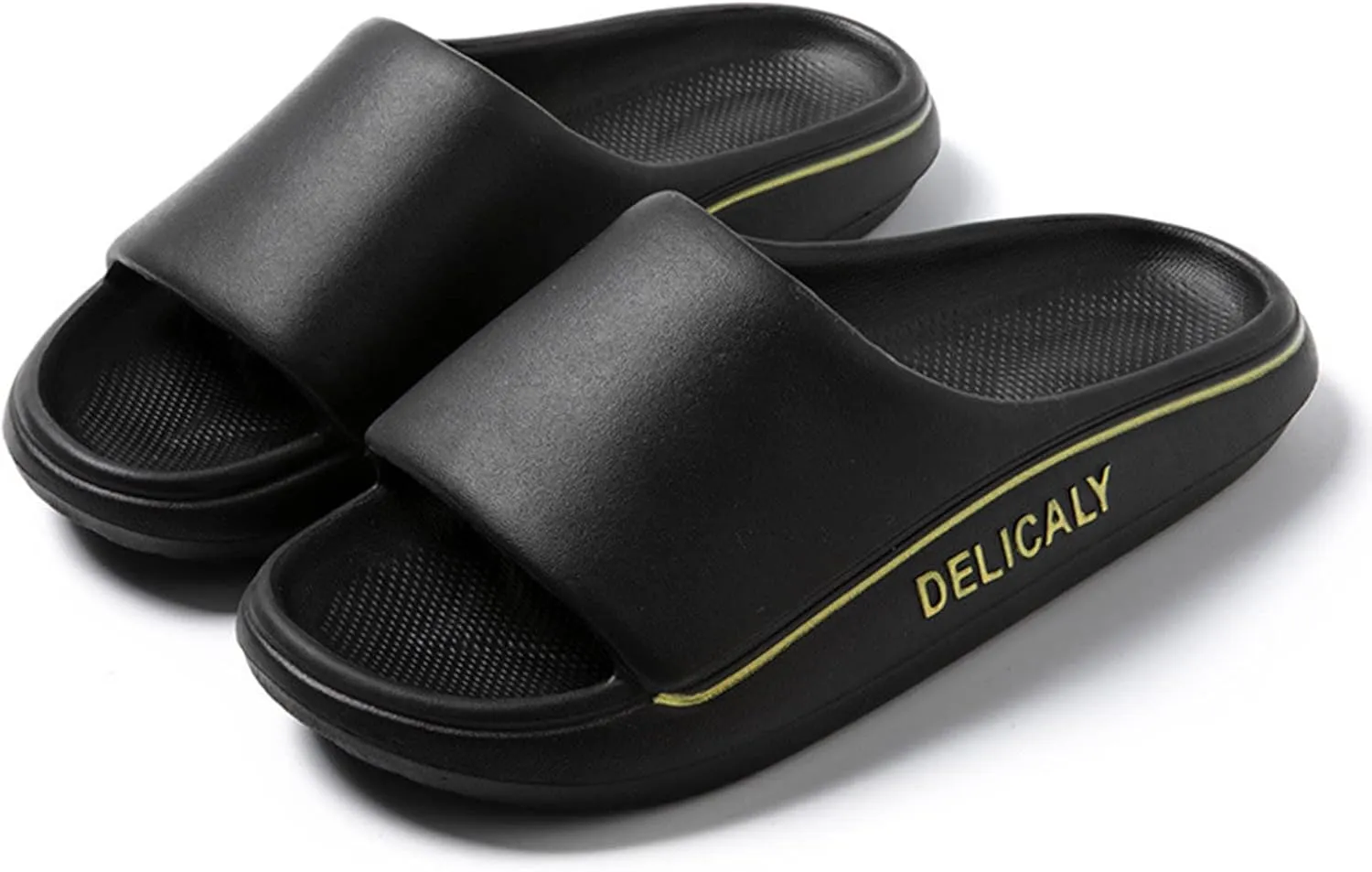 Men Slippers Fashion Summer New Pattern Simple Letter Decoration Flat Soft Sole Comfortable Non Mens Slippers