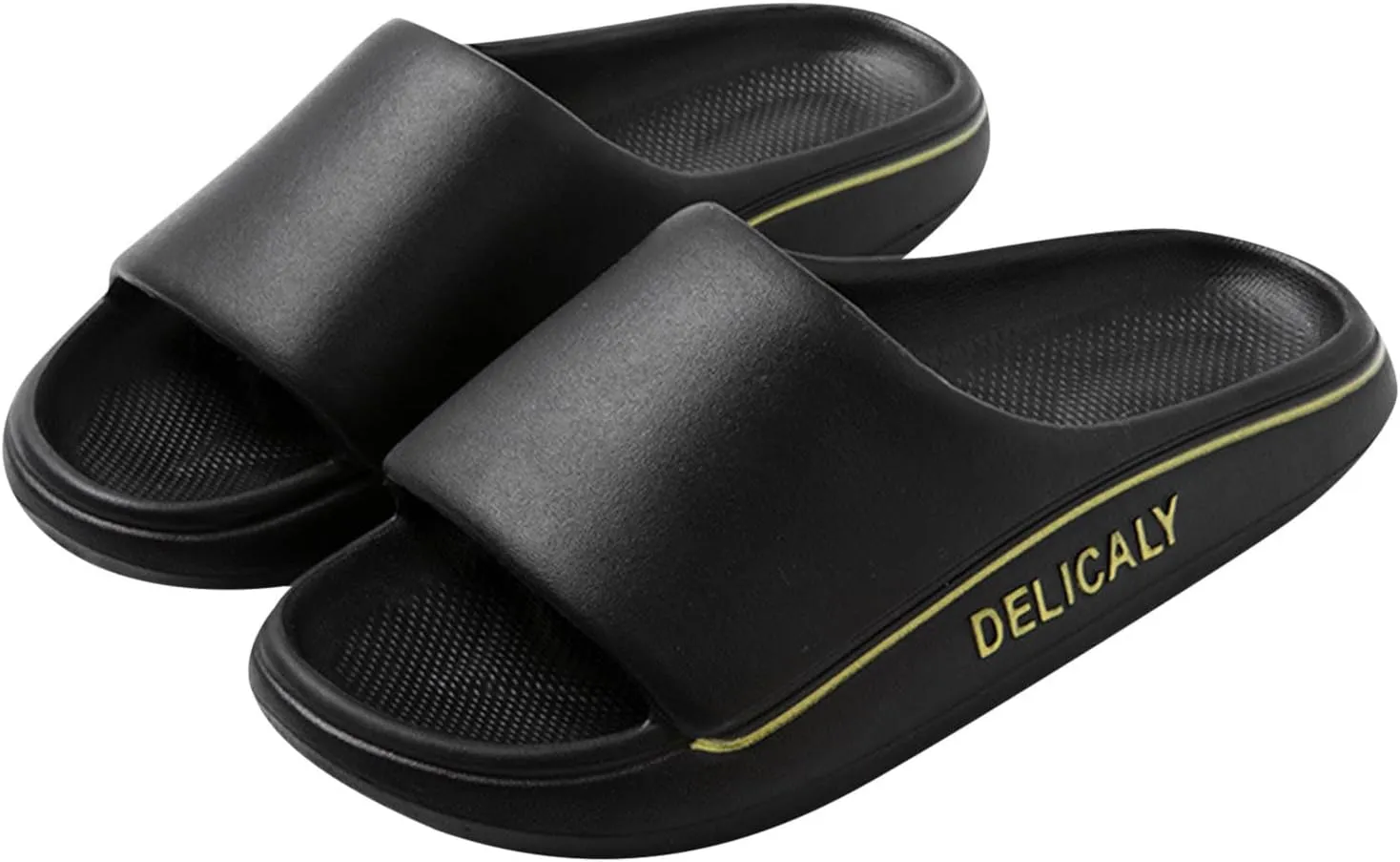 Men Slippers Fashion Summer New Pattern Simple Letter Decoration Flat Soft Sole Comfortable Non Mens Slippers