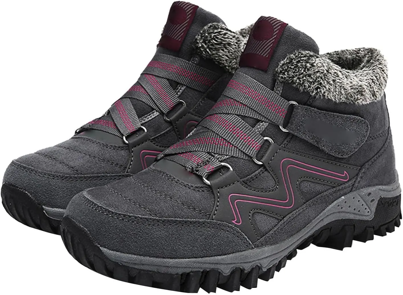 Men Work Boots Wide Width Hiking Sneakers Warm Booties Workout Shoes for Women Food Service Slip On Platform Shoes Lightweight Comfortable Hike Grounded Footwear
