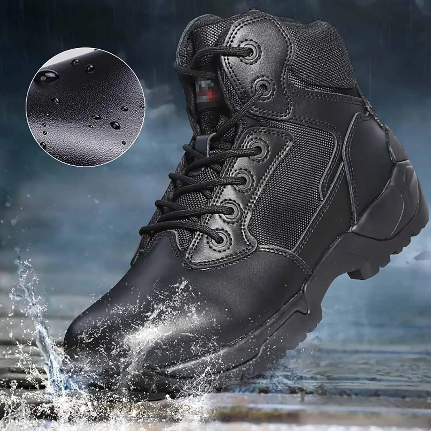 Men's Military Tactical Boots, Lightweight work boots for men breathable jungle Desert Combat Boots Men's Waterproof Hiking Work Boots