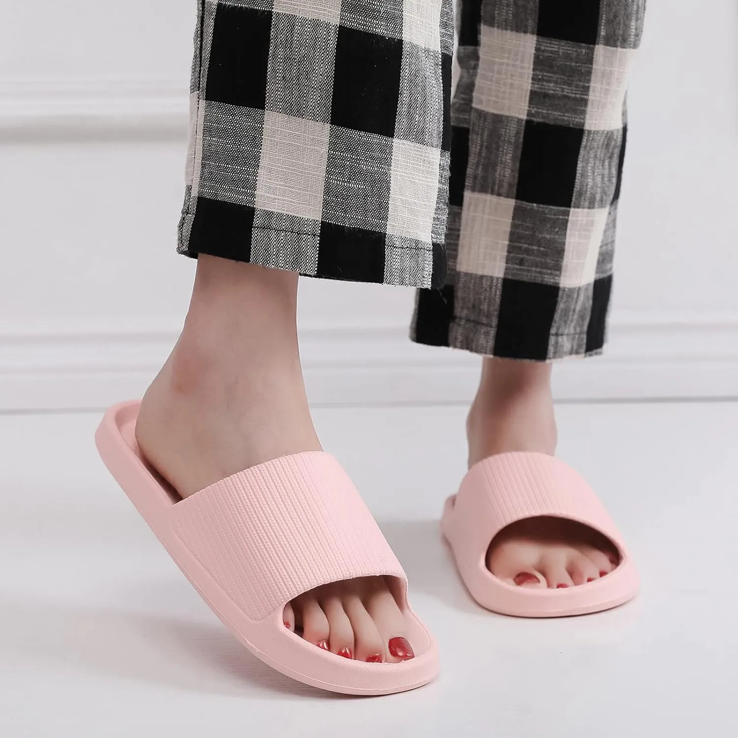 Mens Shower Shoes Slides for Women Bathroom Slippers Men Womens Slides Spa Bathroom Soft Sole Slippers