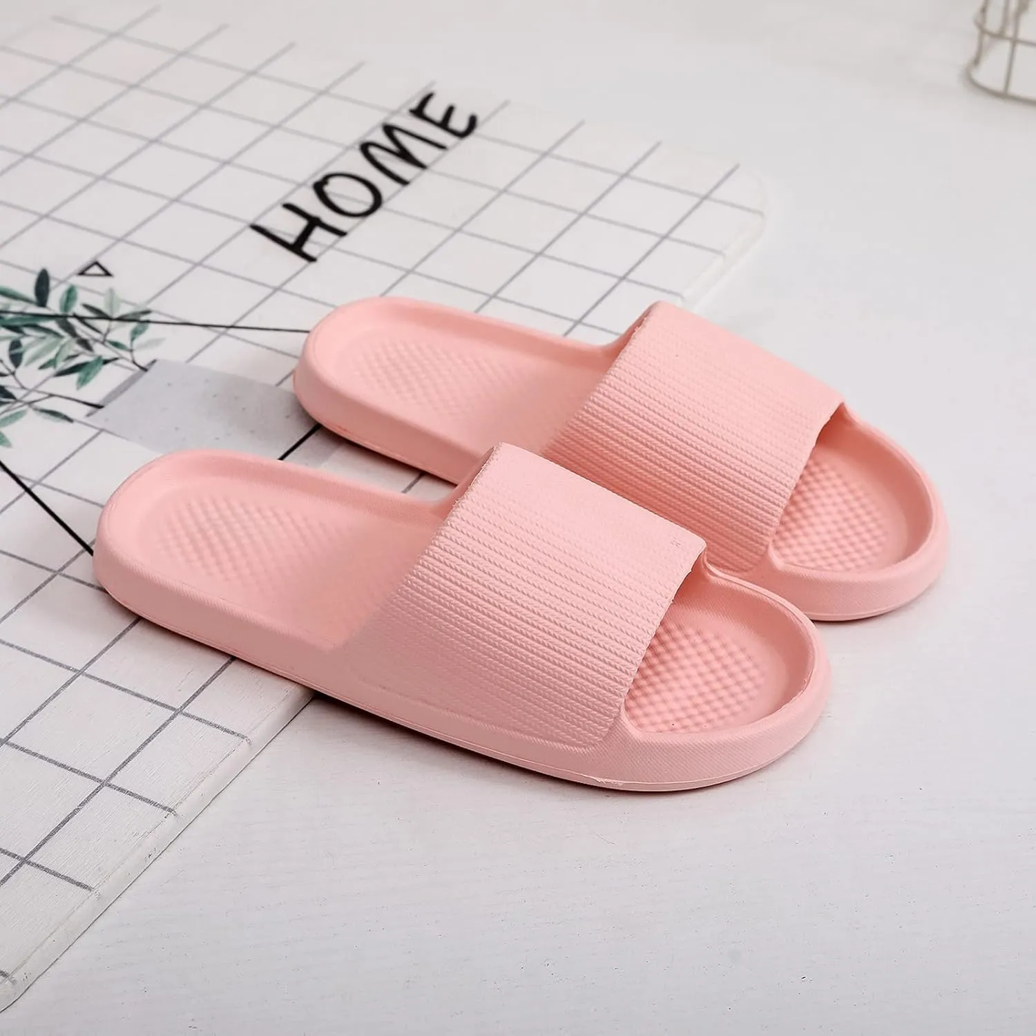 Mens Shower Shoes Slides for Women Bathroom Slippers Men Womens Slides Spa Bathroom Soft Sole Slippers