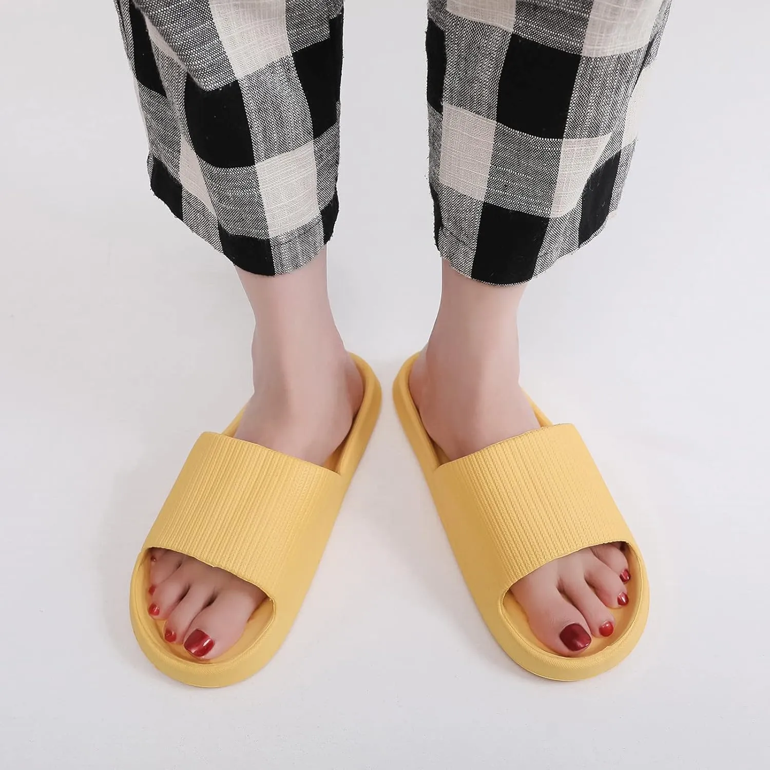 Mens Shower Shoes Womens Slides Bathroom Slippers Men Slides for Women Dorms House Soft Sole Slippers