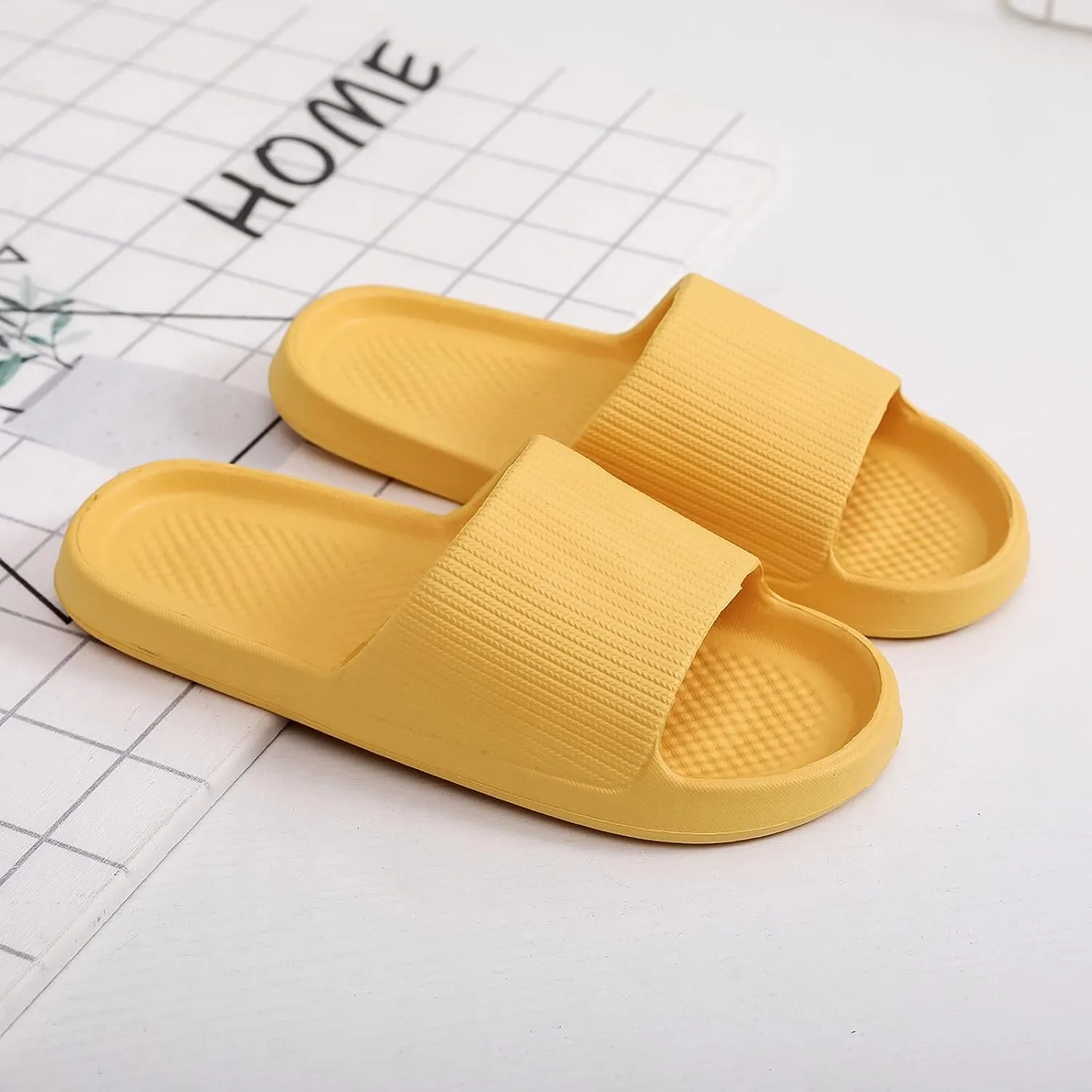 Mens Shower Shoes Womens Slides Bathroom Slippers Men Slides for Women Dorms House Soft Sole Slippers