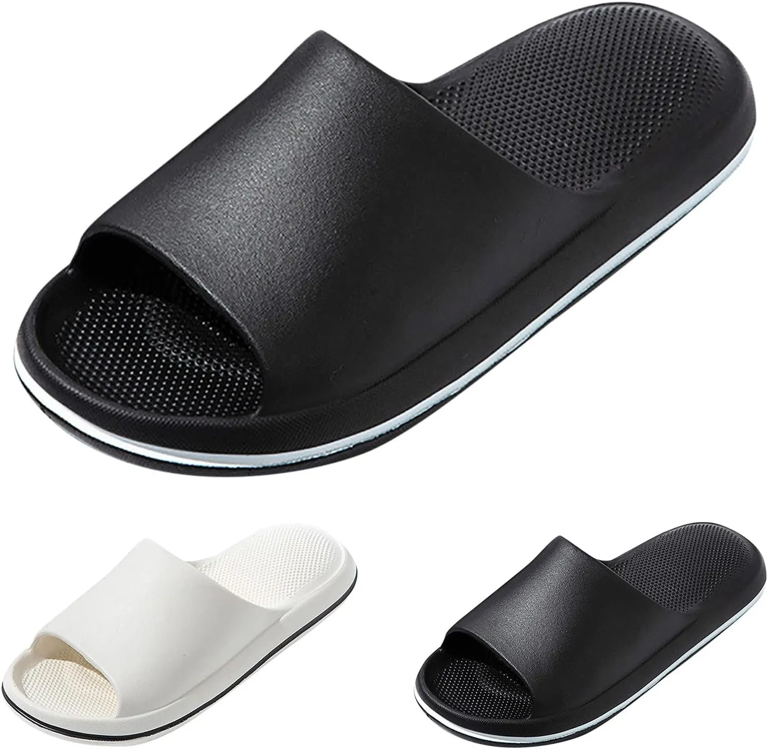 Mens Slippers Slides for Women Bathroom Slippers Men Shower Shoes Women Soft Sole Dorms Living Room