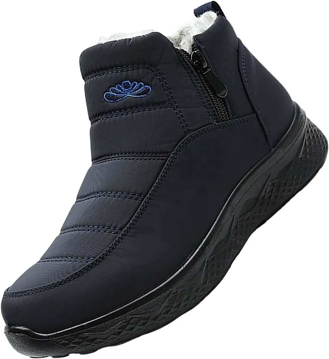 Mens Winter Boots Knee High Fur Lined Slip-Ons Women's Snow Boots Warm Non Slip Walking Shoes for Women Fashion High Top Boots Big and Tall Winter Booties