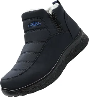 Mens Winter Boots Knee High Fur Lined Slip-Ons Women's Snow Boots Warm Non Slip Walking Shoes for Women Fashion High Top Boots Big and Tall Winter Booties