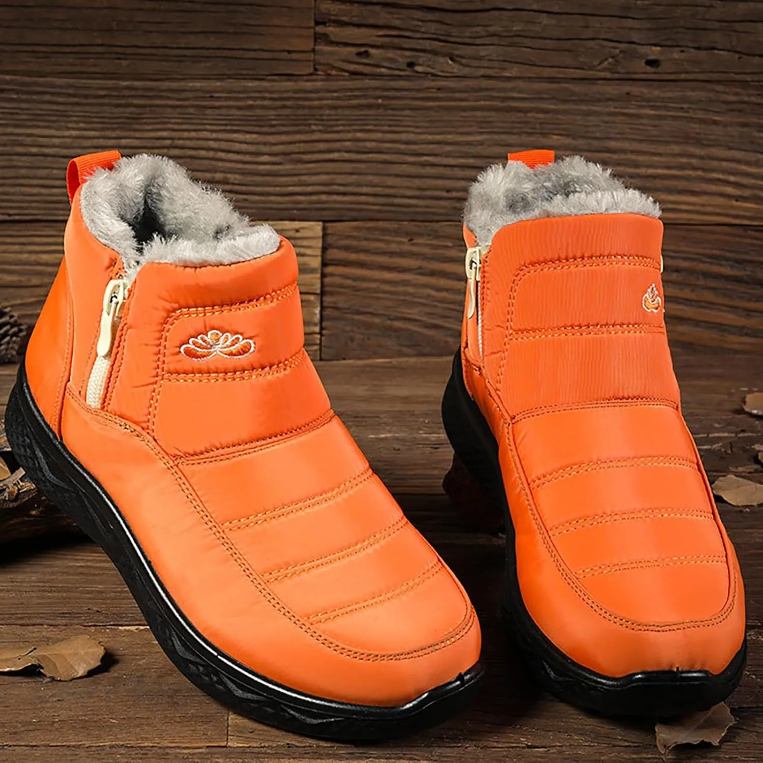 Mens Winter Boots Knee High Fur Lined Slip-Ons Women's Snow Boots Warm Non Slip Walking Shoes for Women Fashion High Top Boots Big and Tall Winter Booties