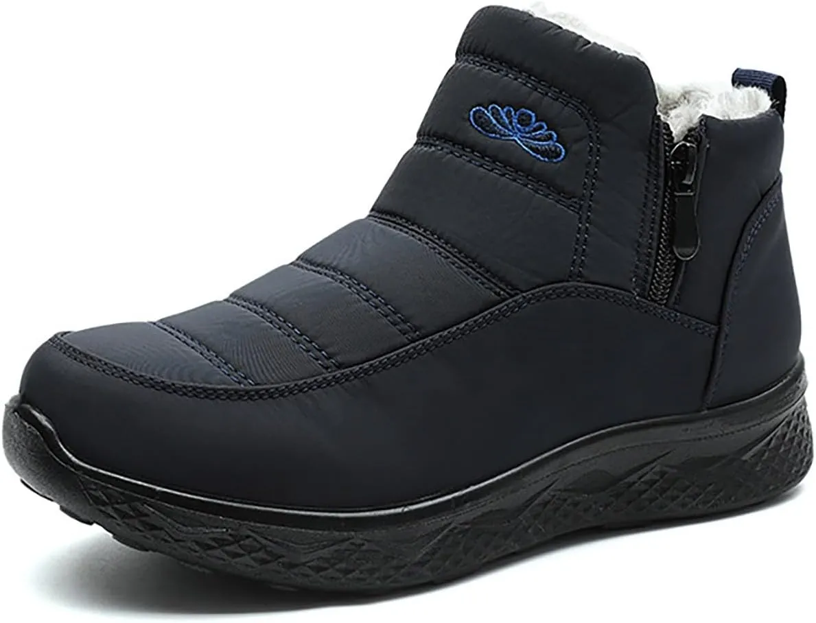 Mens Winter Boots Knee High Fur Lined Slip-Ons Women's Snow Boots Warm Non Slip Walking Shoes for Women Fashion High Top Boots Big and Tall Winter Booties