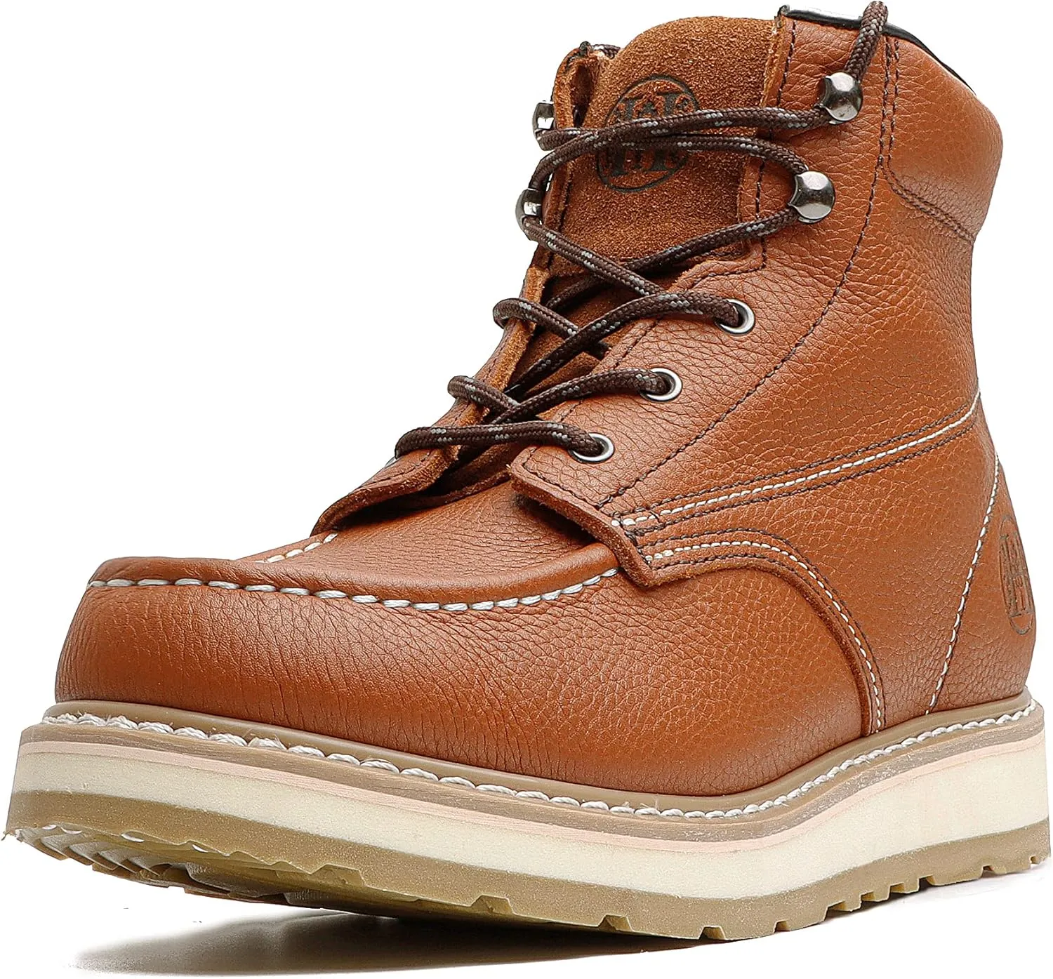 Mens work boots, 6" Soft/Composite Toe Heavy Duty Work Boots for Men, Slip & Puncture Resistant Safety EH Wide Working Shoes 2E