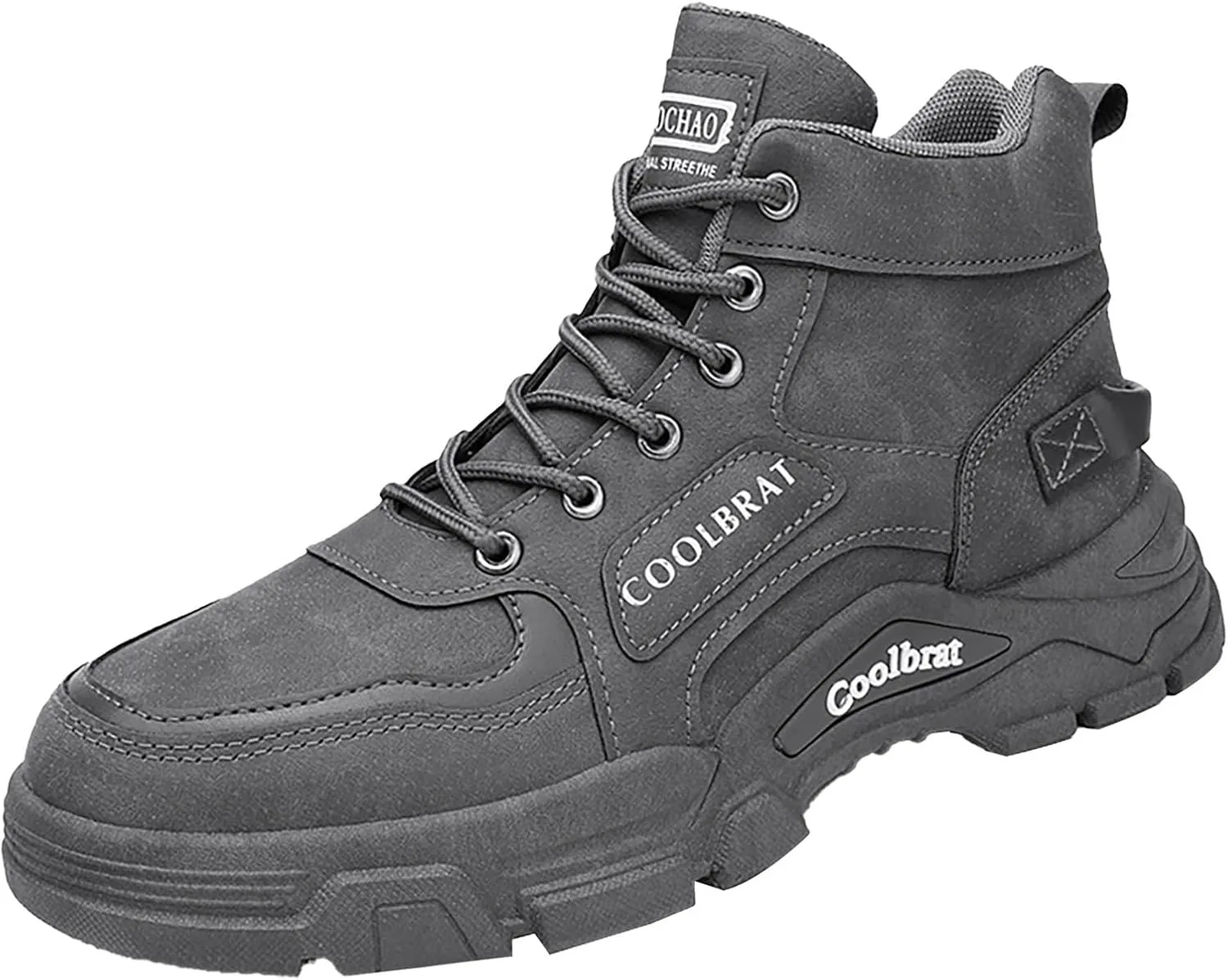 Mens Work Boots Composite Hiking Sneakers Shoes with Hook Loop Women's Workout Shoes Non Steel Toe Platform Shoes Composite Toe Botas Hike Grounded Footwear