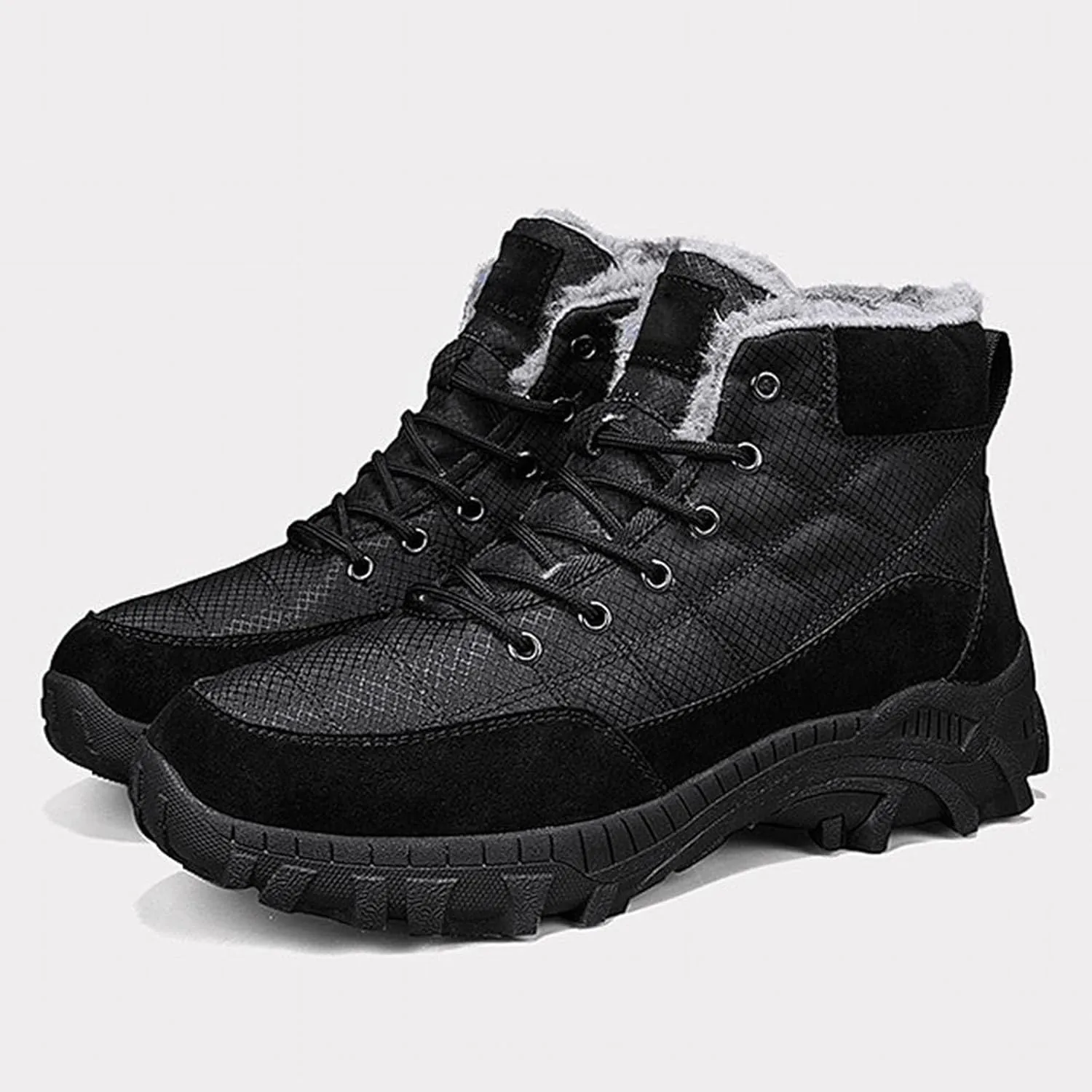 Mens Work Boots Composite Hiking Sneakers Shoes with Hook Loop Women's Workout Shoes Non Steel Toe Platform Shoes Composite Toe Botas Hike Grounded Footwear
