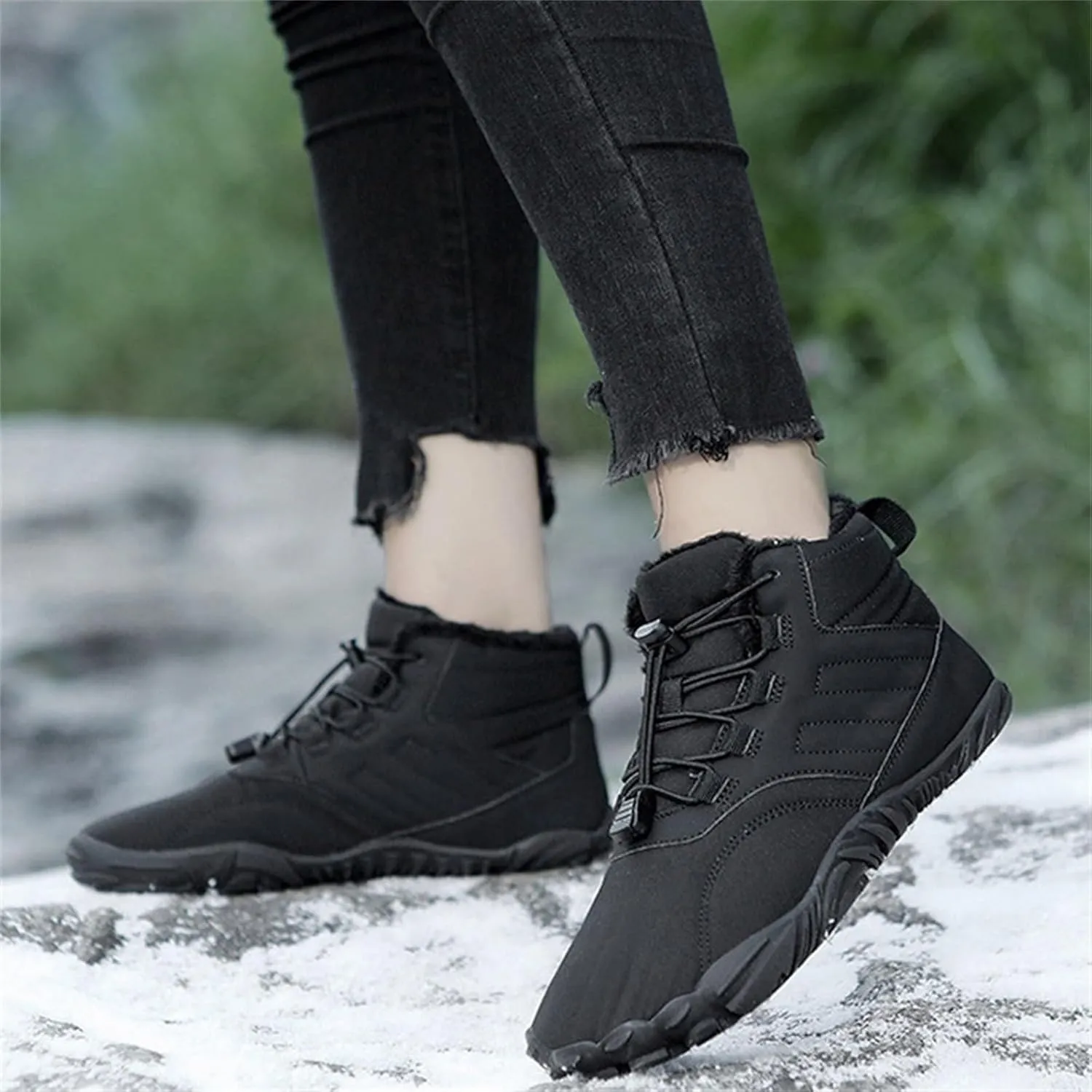 Men's Work Boots Non Steel Toe Hiking Sneakers Boot with Comfort Safety Toe Shoes for Women Nonslip Slip On Platform Shoes Lightweight Comfortable Hike Grounded Footwear