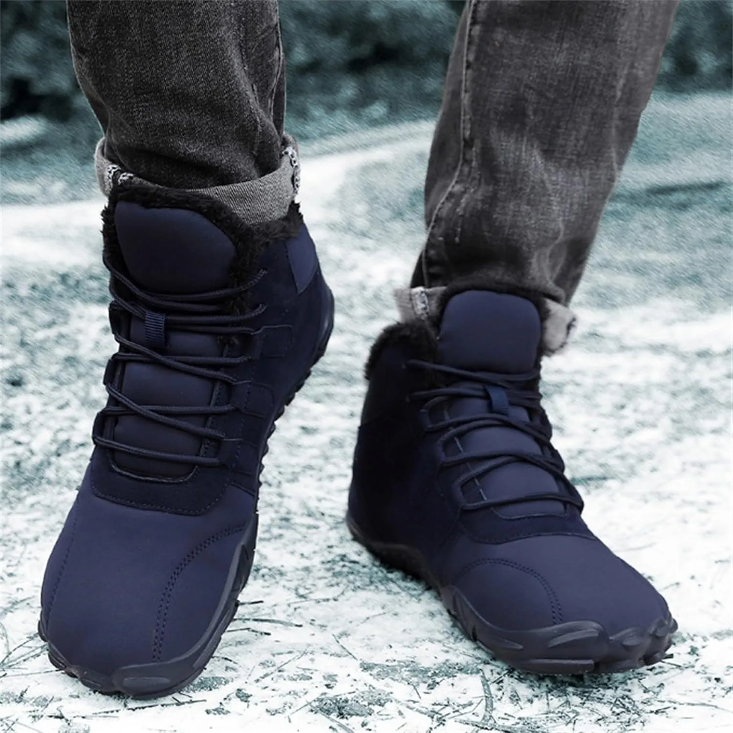 Men's Work Boots Wide Width Hiking Sneakers Shoes Warm Women Working Shoes Nonslip Winter Outdoor Botas Waterproof Non Slip Hike Grounded Footwear